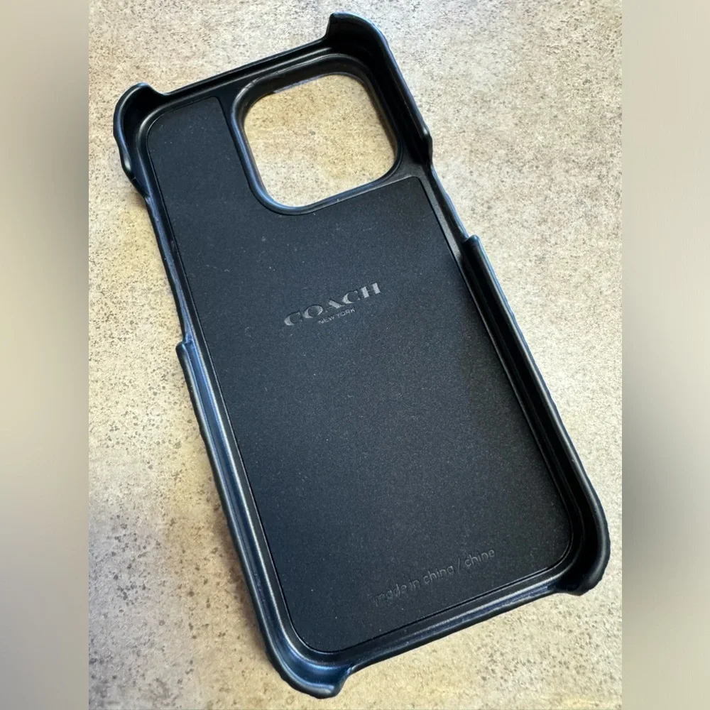 Coach Black Patterned Phone Case iPhone 15 pro case - Picture 7 of 7